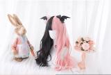 Alice Garden -60cm Long Black and Pink Curly Wavy Lolita Wig