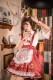 WalnutDeer -PolkaDot Strawberry- Sweet Lolita Salopettes