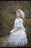 Rose Garden Gorgeous Princess Lolita OP Dress and Bonnet Set