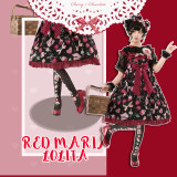 Red Maria -Cherry and Chocolate Lolita Tights for Spring and Autumn