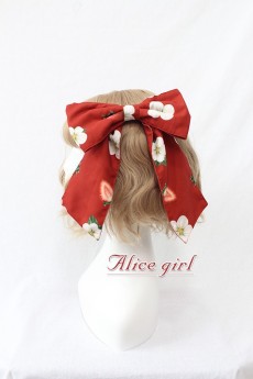 Alice Girl -The Strawberry- Christmas Lolita Hairclip