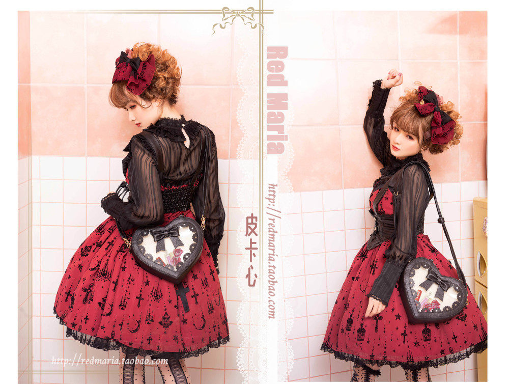 Milk Heart Tote Bag (Red) - Bags and Purses - Lace Market: Lolita Fashion  Sales