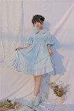 Labeau -Isabella- Classic Casual Puffy Sleeves Lolita OP Dress(Version II)