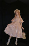 Labeau -Isabella- Classic Casual Puffy Sleeves Lolita OP Dress(Version II)