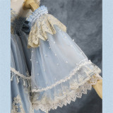 BoliCherry -Cloudy and Foggy Island- Lolita Arm Sleeves,Veil and Feather Fan