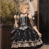 Milu Orig -Star Trails- Gothic Embroidery Lolita JSK and Arm Sleeves