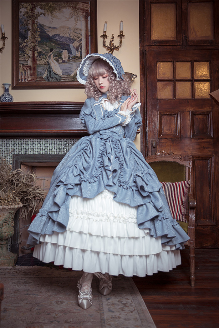 US$ 287.99 - Henrietta -Moonlight Of Britain- Tea Party Princess Rococo  Lolita OP Dress - m.lolitaknot.com