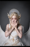 Astoria Lolita Angel Crown and Evil Dragon Horn Headband