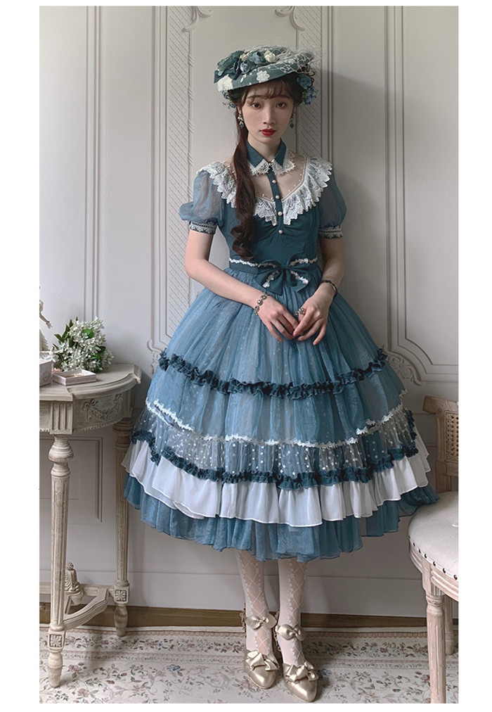US$ 123.99 - Cat Romance -Fog in the Forest- Classic Vintage Lolita OP ...