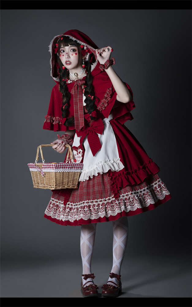 OUTFIT / SHORTS AND TIGHTS - RED REIDING HOODRED REIDING HOOD