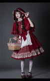 Little Red Riding Hood Classic Vintage Lolita JSK Dress and Cape