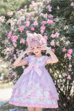 To Alice -Bobo Mice- Sweet High Waist Lolita OP Dress and Headbow