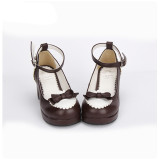 Angelic Imprint - Sweet Round Toe Chunky Heel Lolita Shoes with Bow
