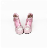 Angelic Imprint - Sweet Round Toe Chunky Heel Lolita Shoes with Bow