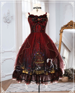 Yinluofu -Decay Forest- Gothic Lolita JSK and Accessories Set
