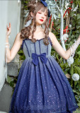 Brocade Garden -Summer Starry Sky- Sweet Lolita JSK and Hairclip Set
