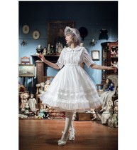 CastleToo -The Puppet- Sweet Gothic Lolita OP and Overskirt Set