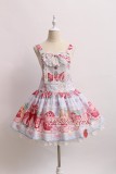 Alice Girl -Cream Strawberry- Sweet Lolita Salopettes