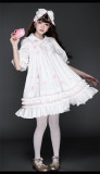 Cherry Blossom Sweet Casual Lolita OP and JSK