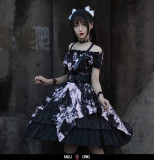 Milu Orig -Broken Wall- Gothic Punk Casual Lolita OP Dress