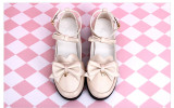 Angelic Imprint - Round Toe PU Low Heel Sweet Lolita Flat Shoes