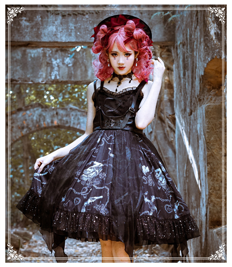 US$ 63.99 - The Vampire Diaries Halloween Gothic Lolita JSK Full Set ...