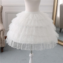 Lace Bell Shape 53cm Long Adjustable Puffy Level Lolita Petticoat