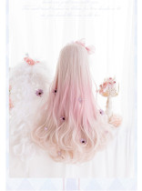 Heng Ji - 75cm Long Big Curly Wavy Pink Lolita Wig