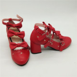 Antaina - Sweet Princess Round Toe Chunky Heel Lolita Shoes with Bows