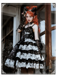The Vampire Diaries Haloween Gothic Lolita JSK Full Set Version II