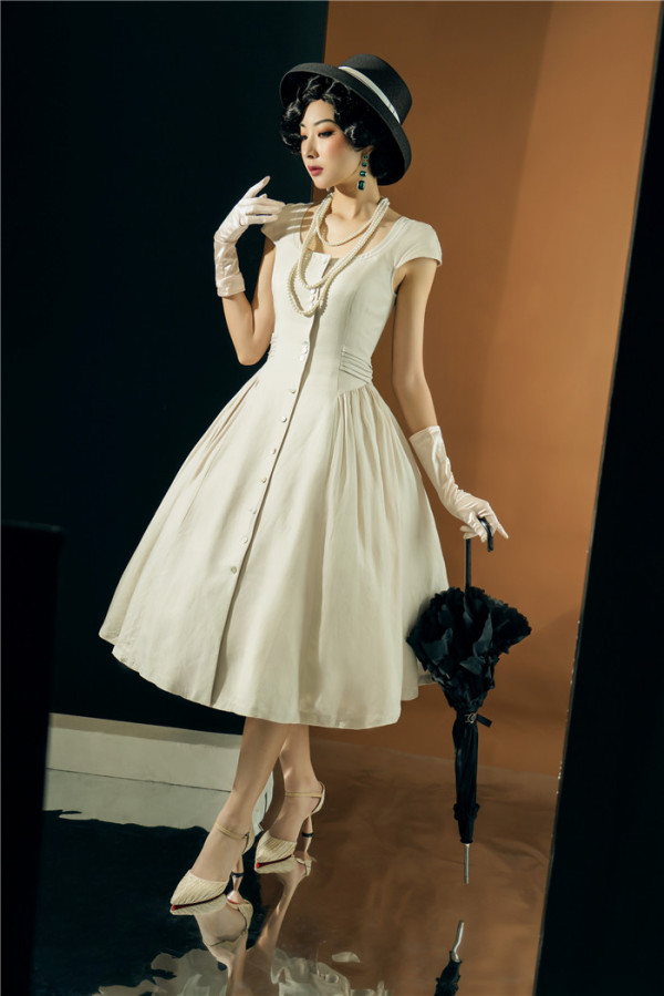 AmaStacia -Cloitred Echo- Classic Vintage Lolita OP Dress