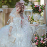 Romantic Dream Wedding Fantastic Princess Tea Party Vintage Lolita JSK Set