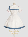 Sing A Lullaby for You -Peace Dove- Sailor Casual Lolita OP Dress