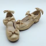 Antaina - Sweet Gold Lolita Flat Shoes