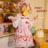 PinkyWinky -Strawberry Cream- Sweet Lolita Salopettes