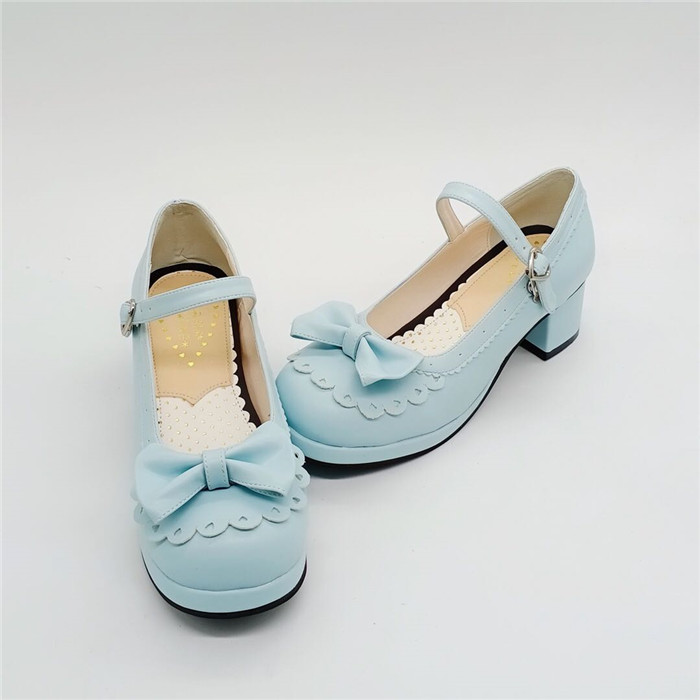 US$ 59.99 - Antaina - Sweet Round Toe Chunky Heel Lolita Shoes -  m.lolitaknot.com