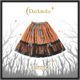 DarkRuby -Little Devil Heron- Sweet Halloween Gothic Lolita Skirt