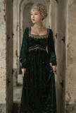 Lalaers -Tudor Night- Classic Vintage Square Neckline Lolita OP Dress