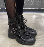 Star Fantasy -Kung Fu Maiden- Steam Punk Ankle Length Lolita Boots