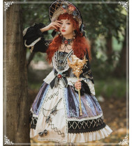 Yinluofu -Sparrow in the Mirror- Classic Lolita OP Dress and Accessories For Autumn and Winter