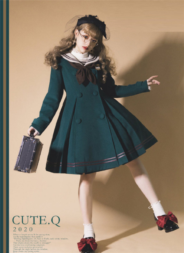 Cute.Q -Sailor Academy- Sailor Lolita Coat for Winter