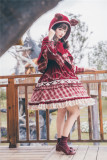 Little Red Riding Hood Sweet Lolita OP Dress and Cape Set for Autumn and Winter