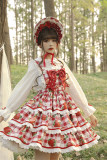 Alice Girl -Strawberry- Sweet Lolita Salopettes