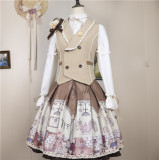 Another Walker -Bear Workshop- Sweet Lolita Skirt with Detachable Suspender