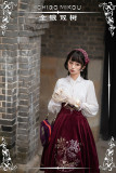 Ichigomikou -Silver and Gold Tree- Classic Embroidered Lolita Blouse