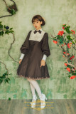 Ichigomikou -Shylock- Classic Vintage Lolita Long Jacket OP Dress