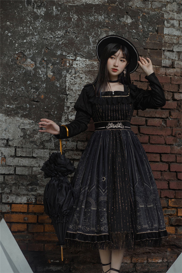 Withpuji -Shining Stone- Classic Lolita OP Dress for Autumn and Winter
