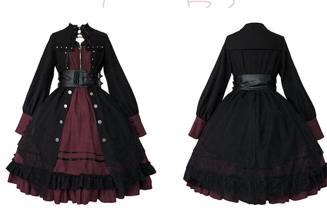 US$ 53.99 - Withpuji -Dream of Autophagy- Gothic Punk Lolita OP Dress ...