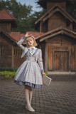 Fantastic Wind -Grid Picture Book- Classic Lolita JSK and Short Jacket Set