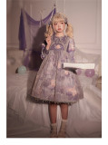 Baduoni -The Cloud- Sweet High Waist Lolita OP Dress and Headband Set